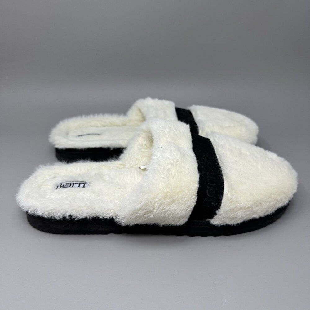 Born Men’s  Slipper Faux Shearling Lining White Men Size Large (9-10)